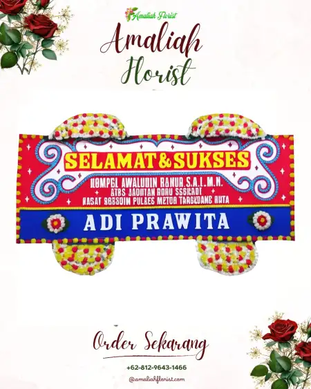 Papan Bunga Ucapan Selamat Diloato