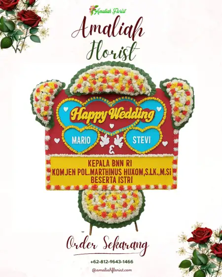Papan Bunga Pernikahan Diloato